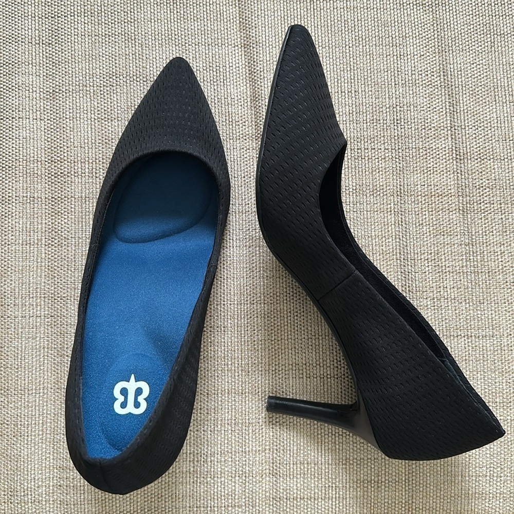 Betabrand Mile Marker Black Heels Comfort Business size 9.5